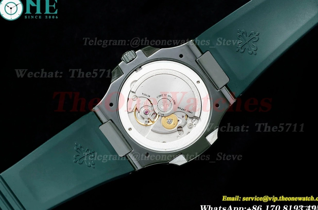 5711 AMGF RU MY9015 Green Nautilus AET Cer Dial 40mm Textured 0409